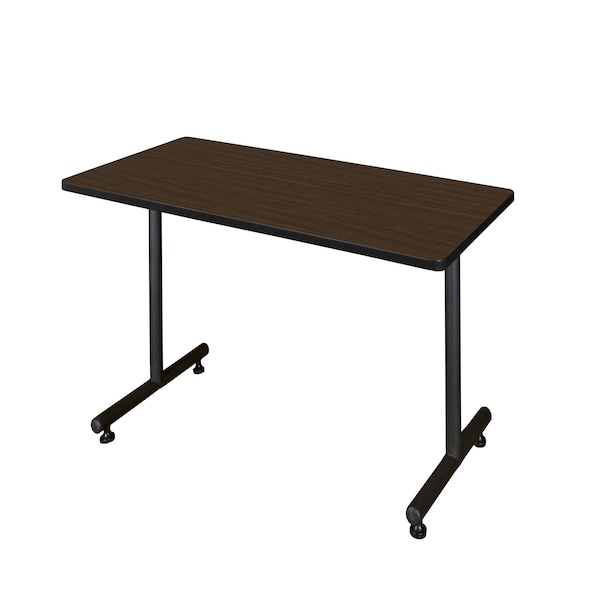 Regency Kobe T-Base Training Seminar Table, 48 in W, 24 in L, Neo Walnut - MKTRCT4824NW