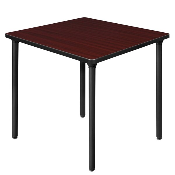 Regency Kee Folding Tables, 30 W, 30 L, 29 H, Wood, Metal Top, Mahogany - TBF3030MHBK