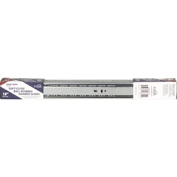 Kasaware 18"Heavy Duty Soft-close Ball Bearing Drawer Slides, 1 pair - KFSBS18Z-A-2