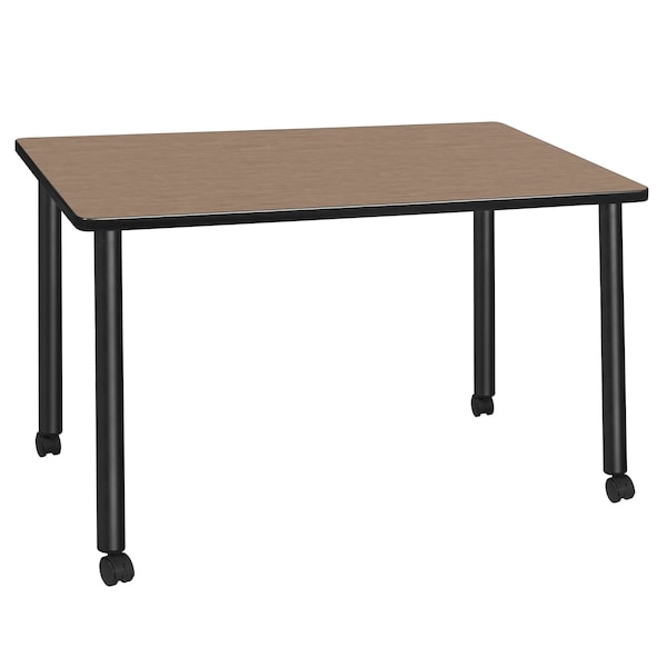 Regency Kee Mobile Training Seminar Table, 48 in W, 24 in L, Noble Oak - MTC4824NOBK