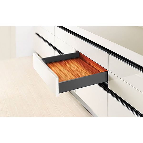 Dtc 22in Length x 3-1/2in Height Gray Full Extension Double Wall Drawer Side Set - HD11550A17X