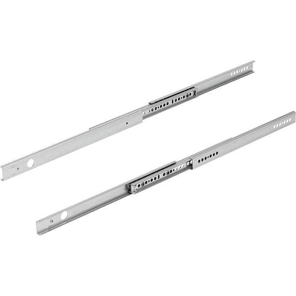 Kipp Telescopic Rail L=303 19, 4X27, Over Extension S=334, Fp=20, Steel Zinc Plated, Slot Mount, 1 Pr - K1568.0303