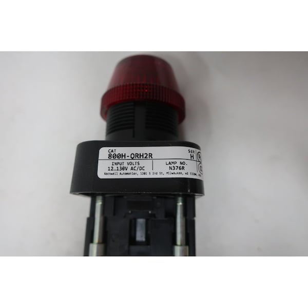 Allen Bradley 800H-QRH2R SER H ROJO 12-130V-CA LUZ PILOTO - 800H-QRH2R