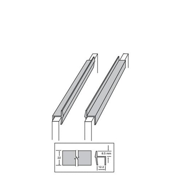 Custom Plastics Business Custom Plastics  Hanging File Rail Black - 2 ft. & 0.5 in. - CU136713