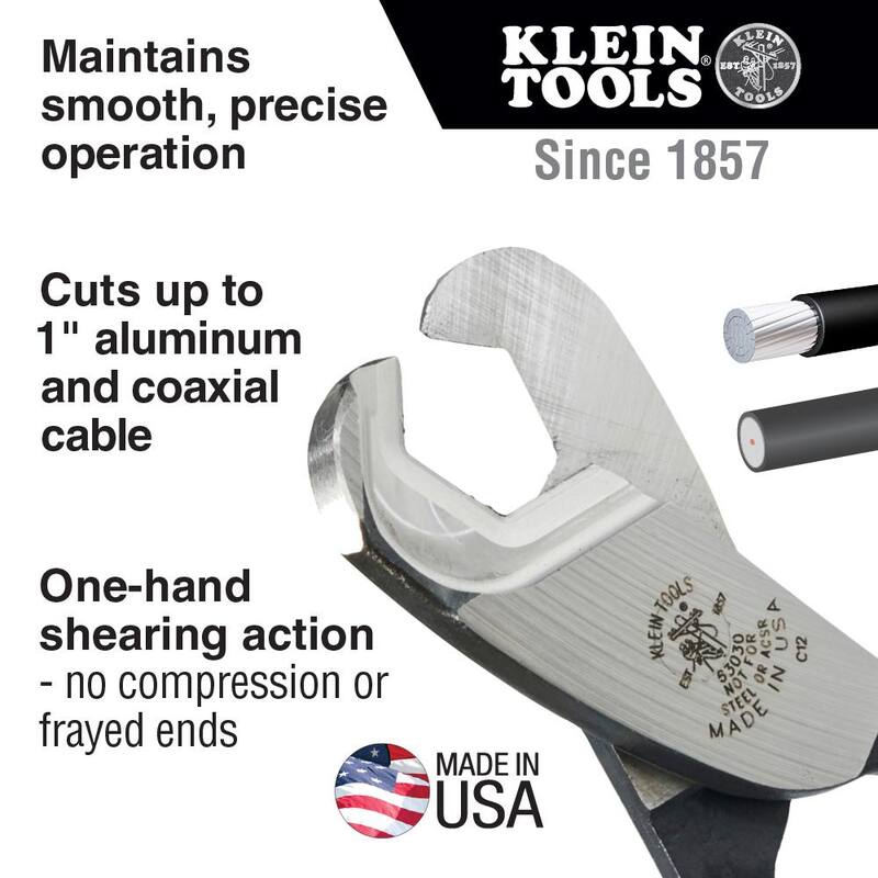 Cortador de cable coaxial de Klein Tools con capacidad de 1 pulgada - 63030