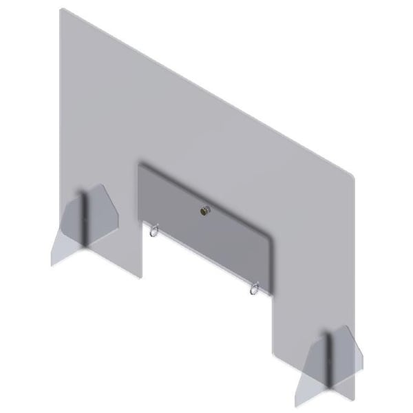 Genesis 36 X 24 Inch Divider W/Feet, Universal, Clear, .220 (Pair) Pr - DP01-36000-24000UPR
