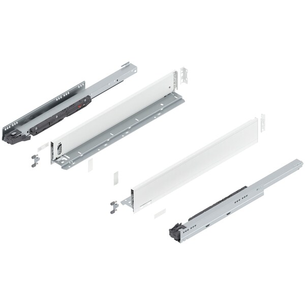 Blum 22in. M Height Legrabox Gray Drawer Set, 125 Lbs Weight Rating - 770M55S0S