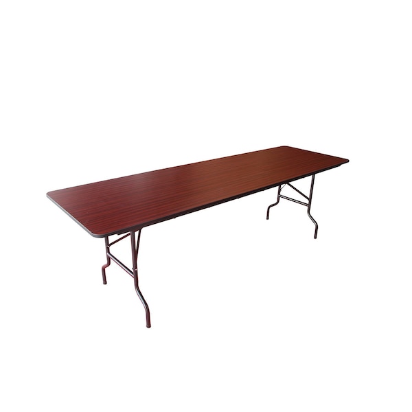 Interion By Global Industrial Interion Folding Wood Table, 96inW x 30inL, Mahogany - 695831MH
