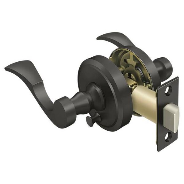 Deltana Lacovia Lever Privacy, Right Hand Oil Rubbed Bronze - PRLLR2U10BRH