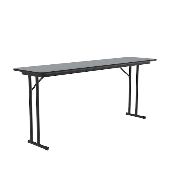 Correll Rectangle Off Set Leg Folding Seminar Training Table, 24" W, 60" L, 29" H, Gray Granite - ST2460PX-15