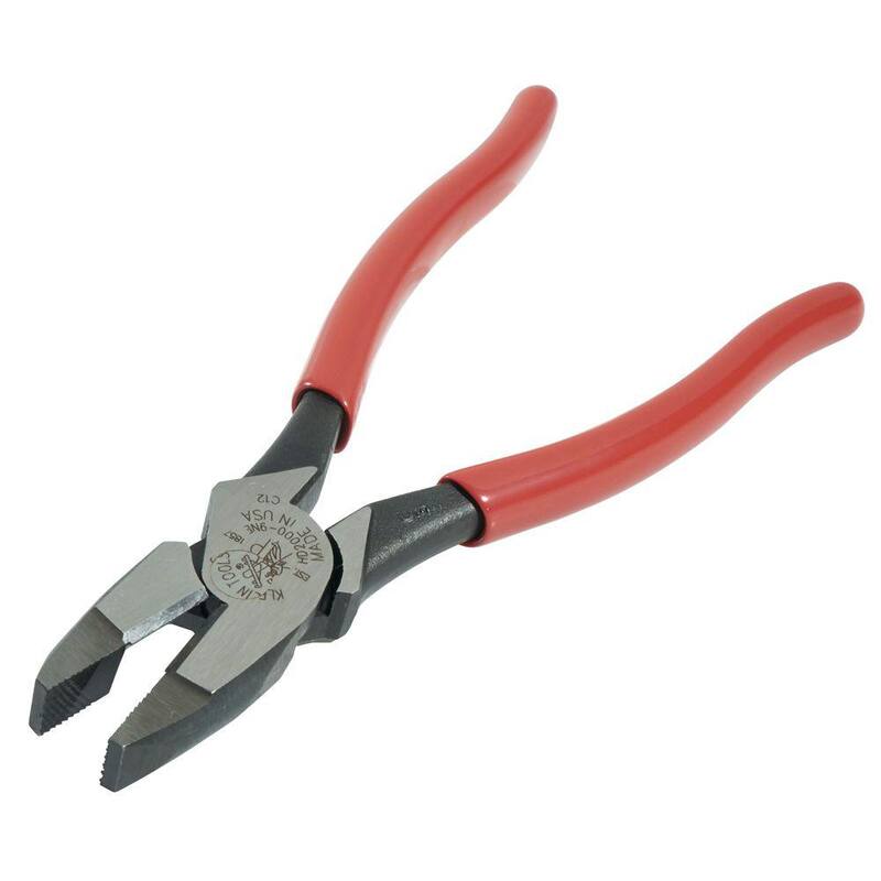 Pinzas de Liniero de Klein Tools, Corte Lateral de Servicio Pesado, Mango con Recubrimiento más Grueso, 9 Pulgadas - HD2000-9NE