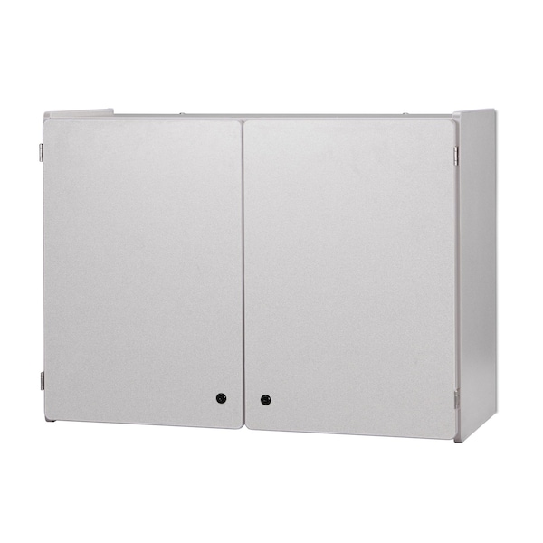 Jonti-Craft Rainbow Accents Lockable Wall Cabinet, Gray - 0945JC000