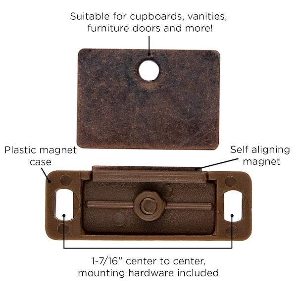 Hickory Hardware Catch 1-7/16 Inch Center to Center - P109-2C