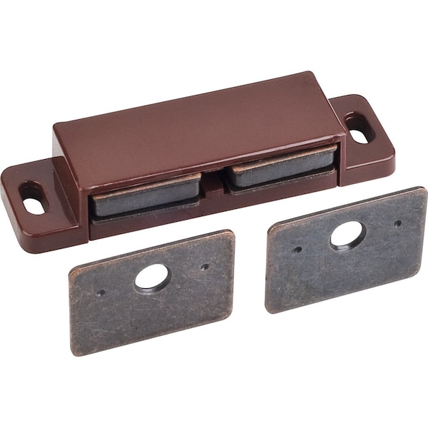 Hardware Resources 15 lb Double Magnetic Catch Brown/Bronze, Retail Pack 2PK - 50622-R