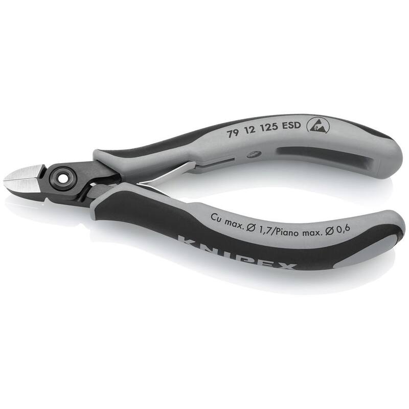 Pinzas de corte diagonal de precisión para electrónica con mangos ESD - 79 12 125 ESD