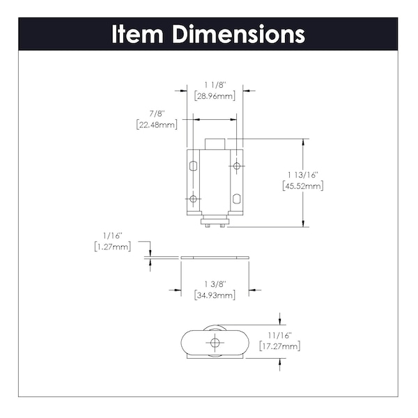 Hickory Hardware Catch 7/8 Inch Center to Center - P655-W