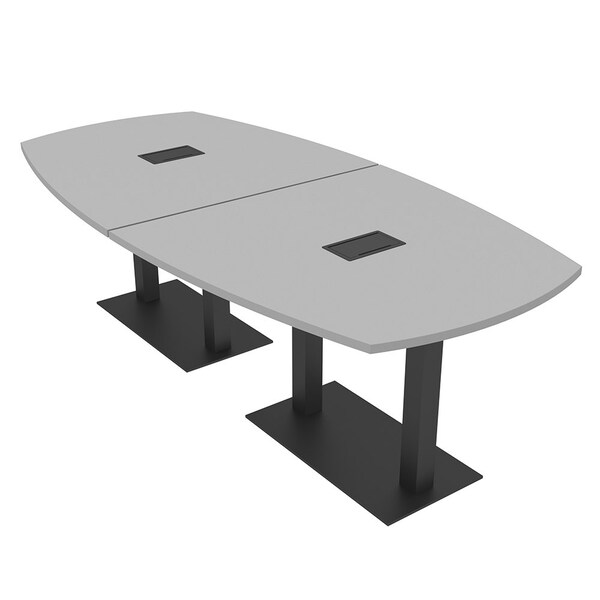 Skutchi Designs Arc Boat 45 in W, 96 in L, Grey - HAR-ABOT-48X96-DOU.BK-U779-EBLK
