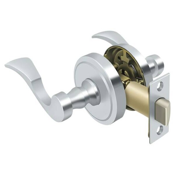 Deltana Lacovia Lever Privacy, Left Hand Bright Chrome - PRLLR3U26LH