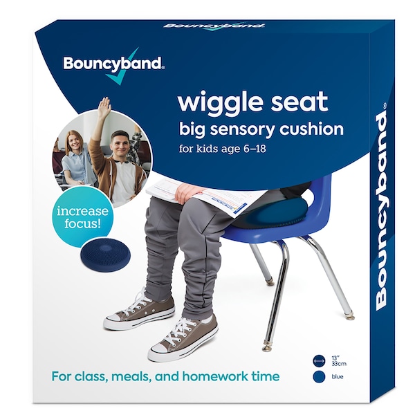 Bouncybands Big Wiggle Seat Sensory Cushion, Blue - WS33BU