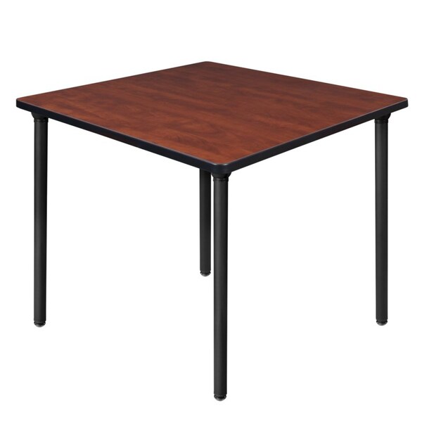Regency Kee Folding Tables, 42 W, 42 L, 29 H, Wood, Metal Top, Cherry - TBF4242CHBK