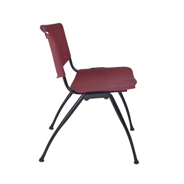 Regency Regency Cain 66 x 24 in. T-Base Training Seminar Table- Grey & 2 M Stack Chairs- Burgundy - MTRCT6624GY47BY