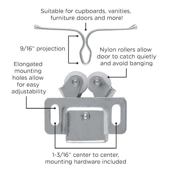 Hickory Hardware Catch 1-5/16 Inch Center to Center - P107-2C