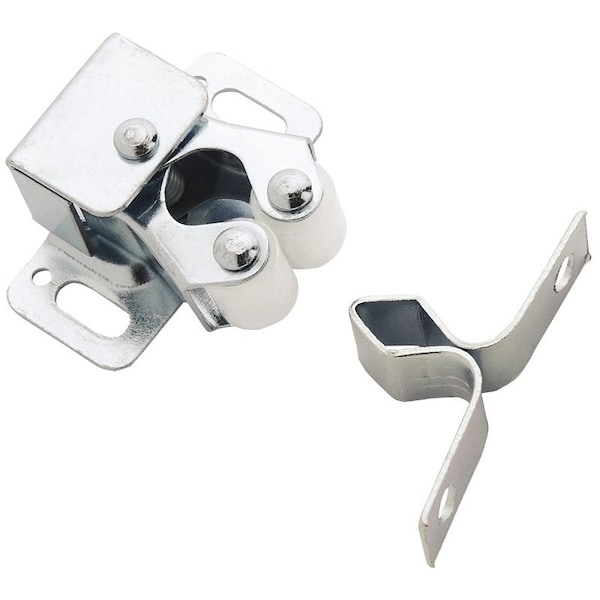 Amerock Roller Catch, 114 in L x 12 in W x 1116 in H Catches, Zinc, Polished Chrome - 1888373