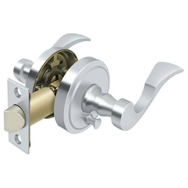 Deltana Lacovia Lever Privacy, Left Hand Bright Chrome - PRLLR2U26LH