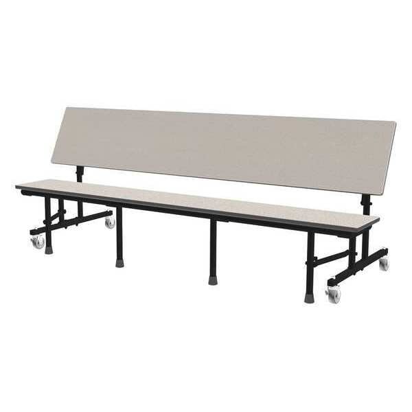 Palmer Hamilton Rectangle Mobile Bench Table, 15" W, 29" H, Industrial Grade Laminated Particleboard, Gray Glace - 34M13291508