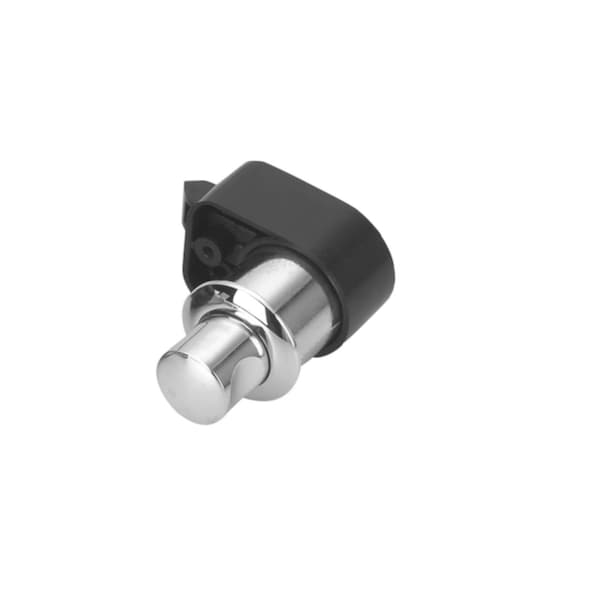 Richelieu 1 3/16-inch (30 mm) Round Push Knob with Latch, Chrome - 51003140