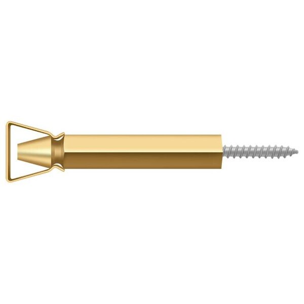 Deltana Shutter Door Holder, 3-1/4" Lifetime Brass - SDH103CR003