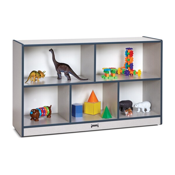 Jonti-Craft Rainbow Accents Low Single Mobile Storage Unit, Navy - 0392JCWW112