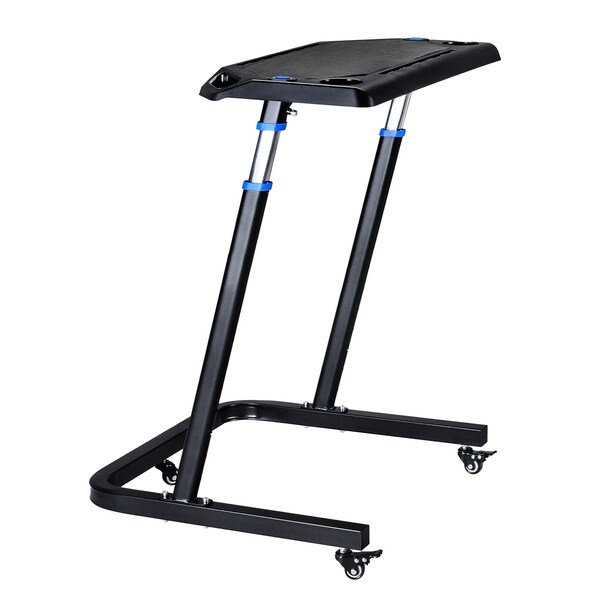 Rad Sportz Adjustable Bike Desk - Rolling Laptop Cart for Stationary Bike or Trainer - Exercise While Working - 83-DT5086