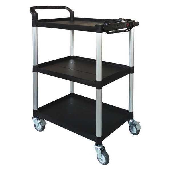 Zoro Select Cart, 47-1/4 in. Hx32-5/8 in. W, Black - 45NP03