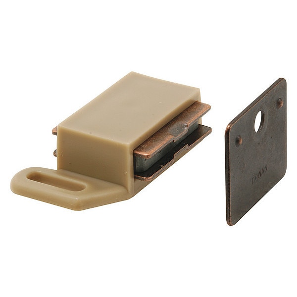 Primeline Tools Magnetic Cabinet Catch, 1 in. Wide, Plastic Housing, Bronze Finished (5 Pack) - MP7340