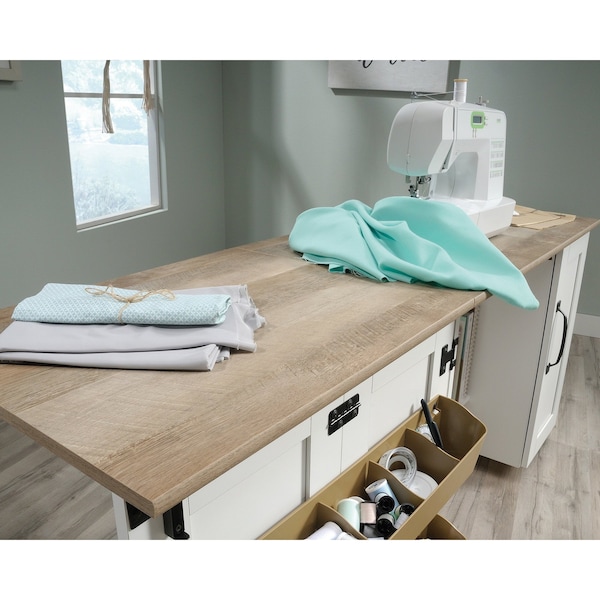 Sauder Sewing Craft Cart Sw , Drop leaf provides extra work space for sewing or crafts - 426934