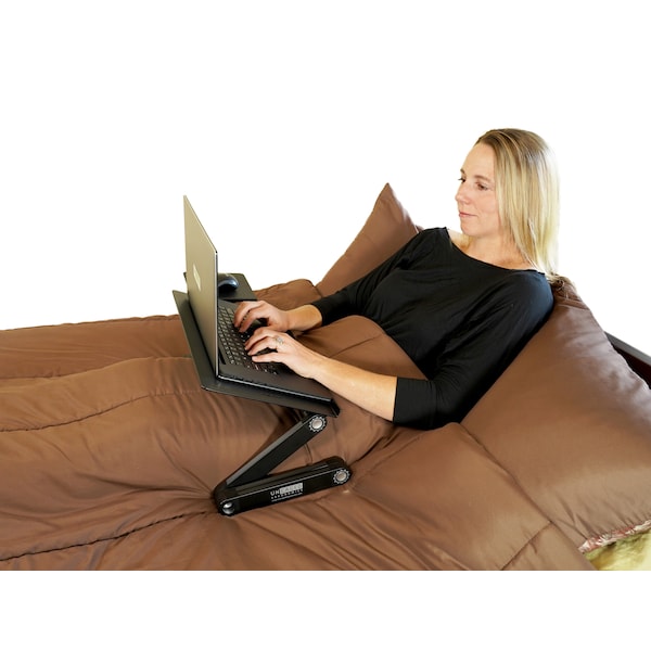 Uncaged Ergonomics Workez Professional Ergonomic Laptop Stand Adjustable Lap Desk Bed - WEPB