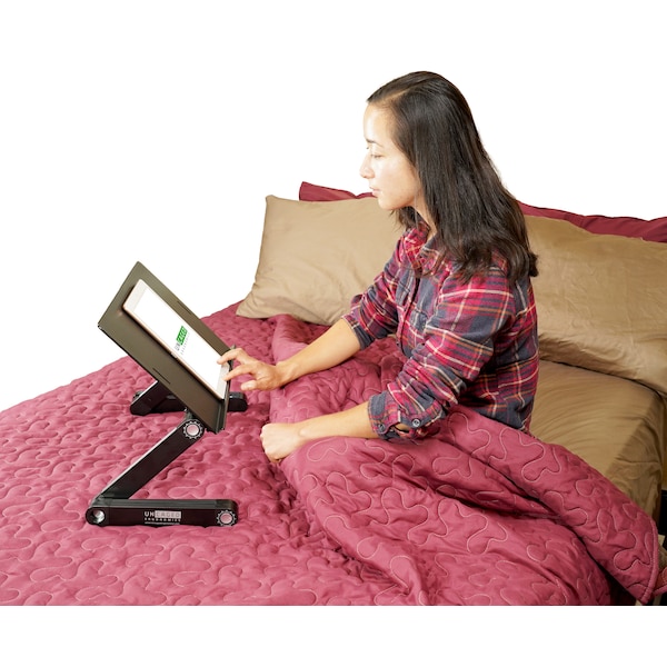 Uncaged Ergonomics Workez Professional Ergonomic Laptop Stand Adjustable Lap Desk Bed - WEPB