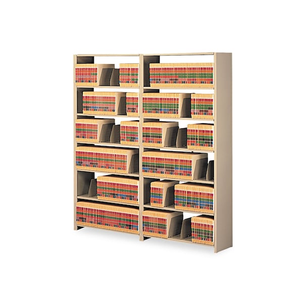 Tennsco Snap-Together Steel 7-Shelf Closed Starter Set, 48w x 12d x 88h, Sand - 128848PCSD