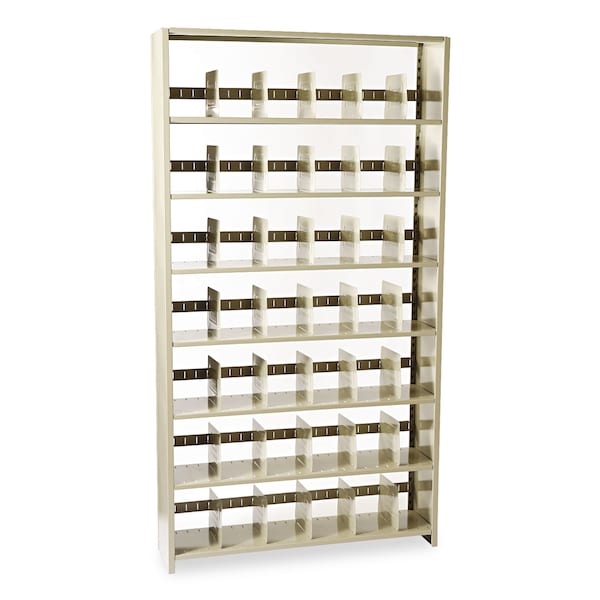 Tennsco Snap-Together Steel 7-Shelf Closed Starter Set, 48w x 12d x 88h, Sand - 128848PCSD