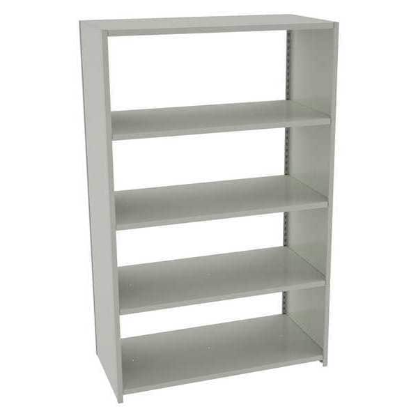 Tennsco Starter Shelve Unit, 48in Wx24inDx76in. H - LS-5-4824-6LGY