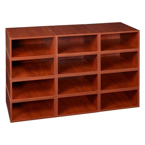 Niche Niche PC0612PKWC Cubo Storage Set - 12 Half Size Cubes; Warm Cherry - PC0612PKWC