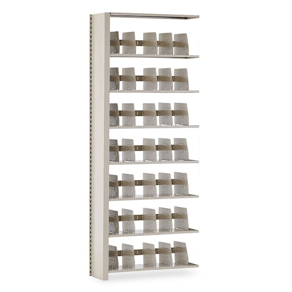 Tennsco Snap-Together 7-Shelf Closed Add-On Unit, Steel, 36w x 12d x 88h, Sand - 1288ACSD