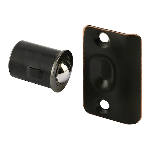 Prime-Line Drive-in Ball Catch with Strike, Large, Classic Bronze Single Pack - N 7333