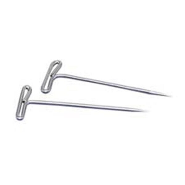 Tosafos Gem Office Products- LLC.  T Pins- 2in. Length- .56in. Head Width- Silver - TO128040