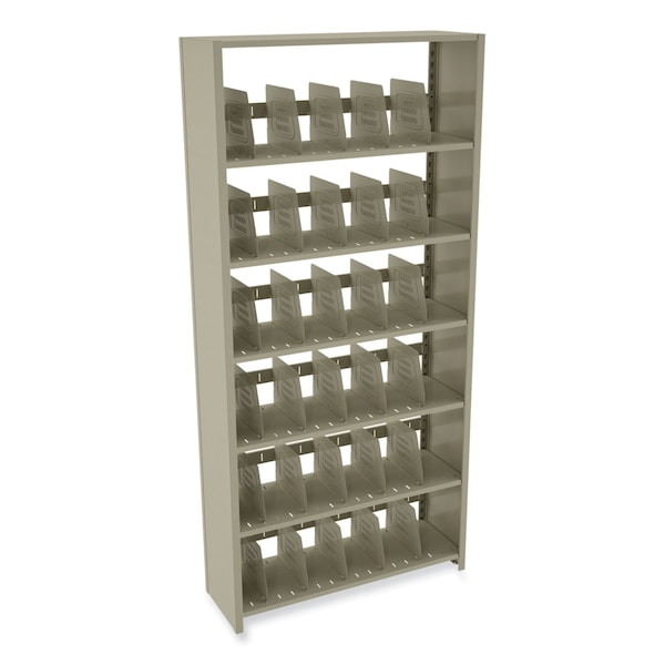 Tennsco Snap-Together Steel 6-Shelf Closed Starter Set, 36w x 12d x 76h, Sand - 1276PCSD