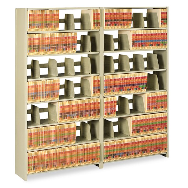 Tennsco Snap-Together Steel 6-Shelf Closed Starter Set, 36w x 12d x 76h, Sand - 1276PCSD
