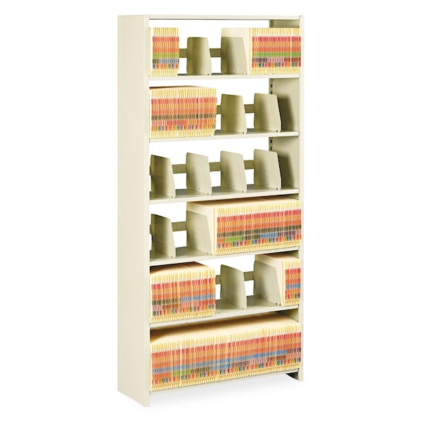 Tennsco Snap-Together Steel 6-Shelf Closed Starter Set, 36w x 12d x 76h, Sand - 1276PCSD