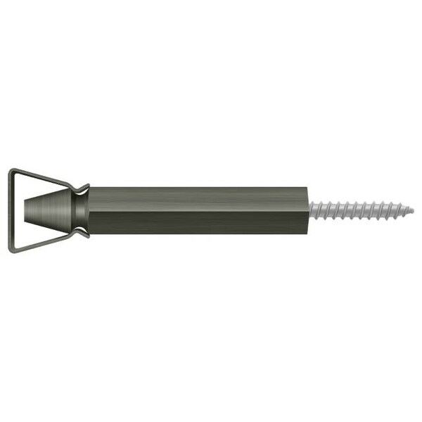Deltana Shutter Door Holder, 3-1/4" Antique Nickel - SDH103U15A
