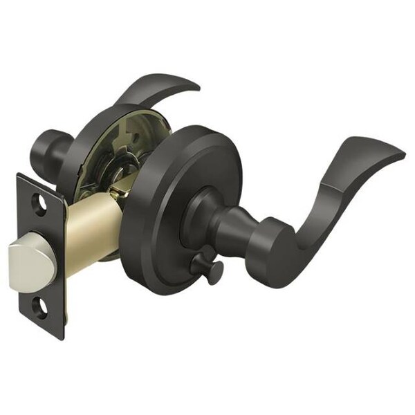 Deltana Lacovia Lever Privacy, Left Hand Oil Rubbed Bronze - PRLLR2U10BLH